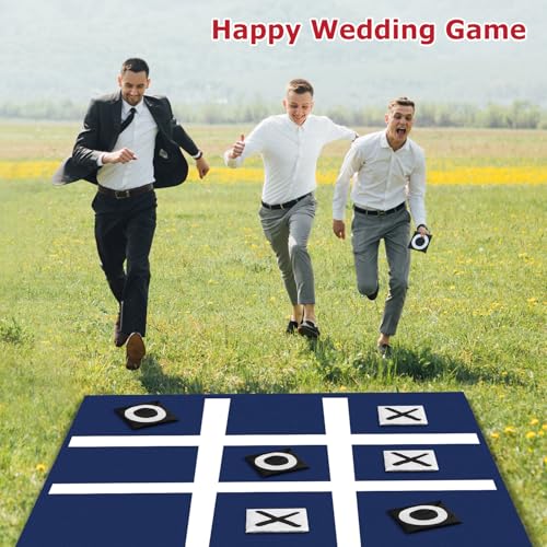 PJDRLLC Giant Tic Tac Toe Bean Bag Toss - Outdoor Camping Backyard Lawn Games for Kids Adults - Large Indoor Family Games for Christmas Party