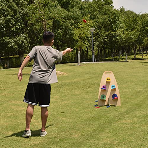 NI-ROU Vertical Cornhole Game with 8pcs Bags Wood Bean Bag Toss Games for Kids and Adults Outdoor & Indoor Use
