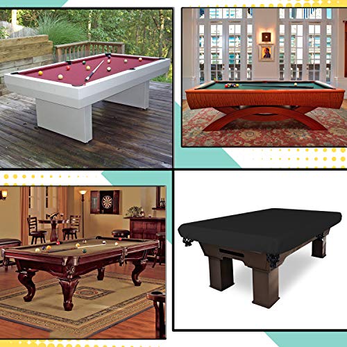 Covers & All Pool Table Cover, Made of 18 Oz Cover Tuff, Waterproof, Ideal for Extreme Weather (100" W x 56" D x 8" H, Black) - color: Black, size: 100" W x 56" D x 8" H