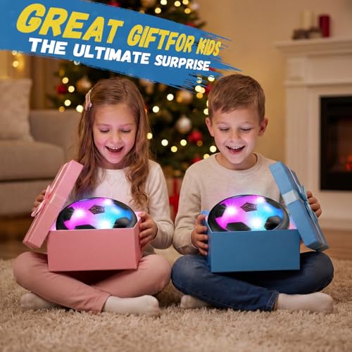 HopeRock Hover Soccer Ball Toys for 3-12 Year Old Boys Girls, Indoor and Outdoor Creative Toys for Toddlers with Foam Bumper, Birthday Gifts for 3 4 5 6 7 8+ Year Old Children's - style: Style B