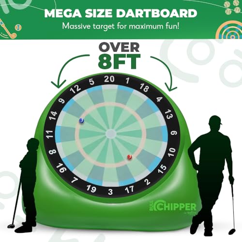 Swooc Games® - Bull Chipper™ | Giant Golf Darts with 10+ Golf Games | Backyard Game with Air Pump | Yard Game for Adults | Giant Outdoor Fun for Adults and Family | Outside Activity - Golf Chipper - size: XL - 8ft
