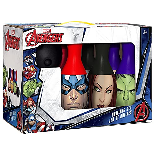 Hedstrom Plastic Bowling Set, Marvel Avengers,Multi-Colored,52-40041BX - style: Marvel Avengers
