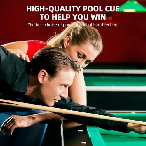 2-Piece Pool Cue Stick – 36″/42″/48″/58″ Wooden Billiard Cues, Standard & Heavy Options, 13mm Tip, Set of 2 or 4 – Beginner & Family Friendly - size: 57" set of 4 20OZ