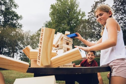 SweetSpot Tumbling Tower with 54 Wood Blocks and Carry Case