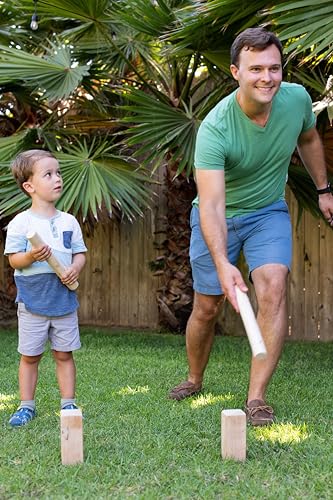 Yard Games Kubb Premium Size Outdoor Tossing Game with Carrying Case, Instructions, and Boundary Marker