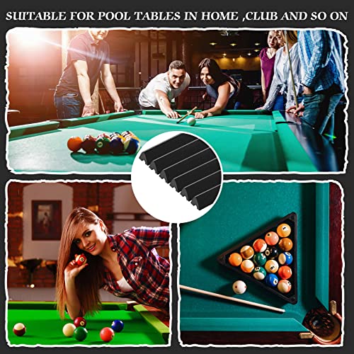 Syhood Set of 6 K66 Rubber Bumpers Pool Table Bumpers Replacement Pool Table Rail Cushions 8 Foot Billiard Rail Rubber Cushions for Pool Table Accessories - color: Black