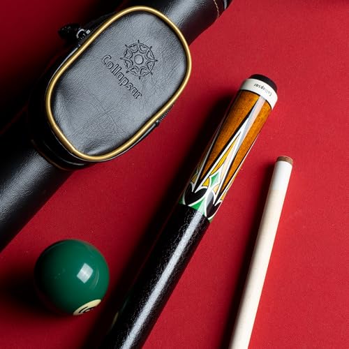 Collapsar CA Pool Stick with 1X1 Hard Case,58" Maple Professional Billiard Cue Stick,19-21 oz Pool Cue Set - color: CA010+Joint Protector+Hard Case, size: 21 ounce