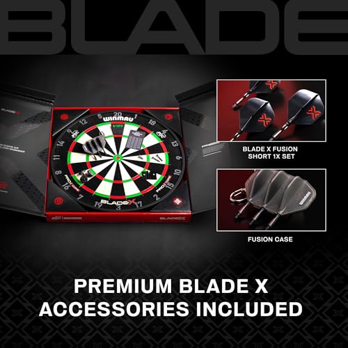 WINMAU Professional Bristle Dartboard - PDC Tournament Board with Official Tournament Specifications - Available in Blade 6 Single, Dual, Triple Core & Blade X Generations