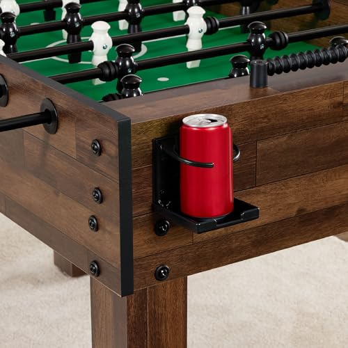 Best Choice Products Full Size 54 Inch Regulation Foosball Table for Home, Game Room - Includes 2 Balls, 2 Cup Holders - color: Walnut