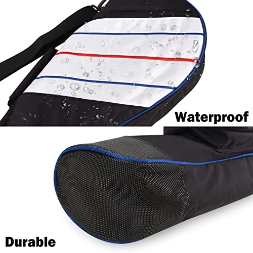 Big Teeth Golf Sunday Bag, Small Golf Bag Lightweight, Par 3 Golf Bag for A Few Clubs Driving Range, Practice with Carry Shoulder Strap Foldable Multi-Colour - color: Black & Stripes