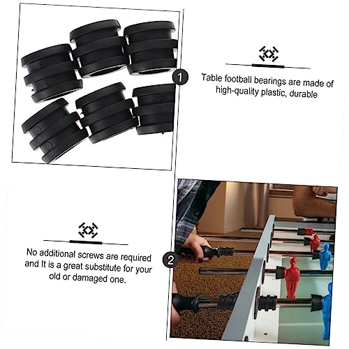 BESPORTBLE 15pcs Table Football Bushings Plastic Foosball Bearing Rods for Easy Replacement Compatible Standard Tables Practical Game Accessories