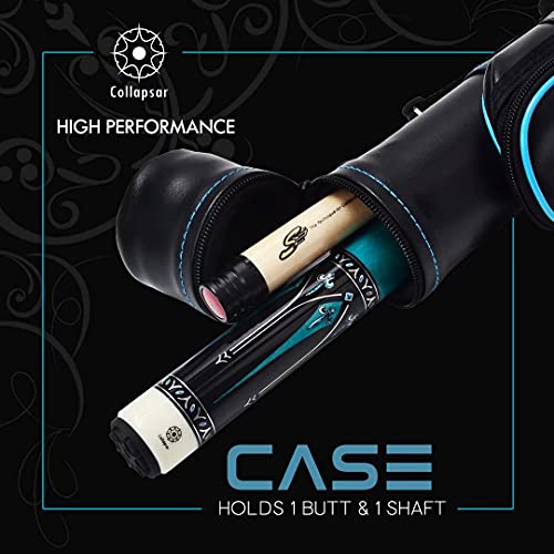 Collapsar Pool Cue with 1X1 Hard Case Low Deflection Technology Billiard Cue Stick Set - color: TXE60+Protector+Hard Case, size: 21 ounce