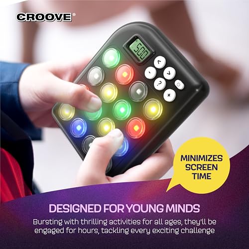 Croove Brain Teasers & Memory Game, 6 Fun Games for Kids, Cool Stocking Stuffers Toys, Best Activities for Boy, Gift Ideas for Boys & Girls Ages 6-8 9 10 11+ Year Old