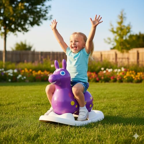 Gymnic Rody with Rocking Base and Saddle (Purple Rody & Rocking Base with Saddle) - color: Purple Rody & Rocking Base With Saddle
