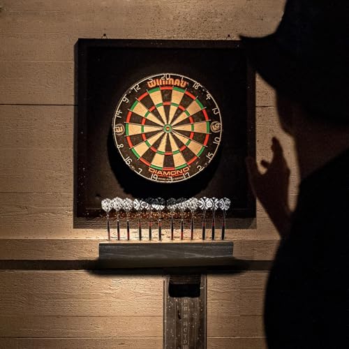 DIMBOI Wood Dart Holder Wall Mount Displays 4 Sets for A Total of 12 Steel/Soft Tip Dart