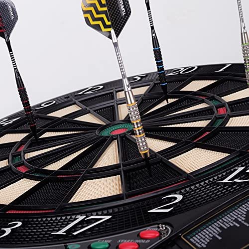 Darts Plastic Tip - Professional Soft Tip Darts Set for Electronic Dartboard 12 Pcs 18 Grams with 50 Extra Tips 24 Flights 2 Flight Protctors and Tool Kit Gift Darts (New)