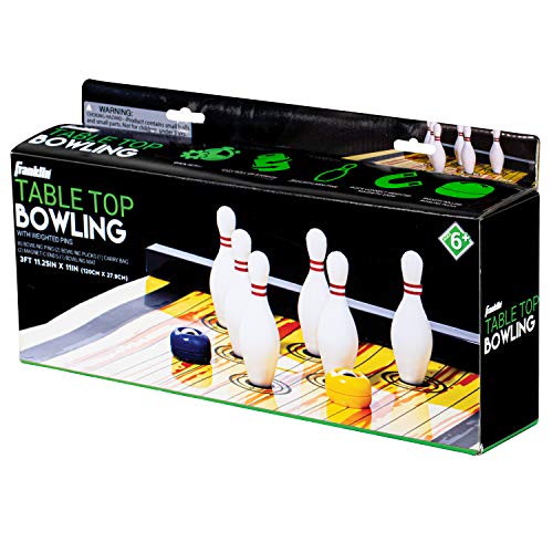 Franklin Sports Shuffleboard Table Game Mats – Tabletop Shuffleboard Mats and Pushers – Indoor Shuffleboard Games