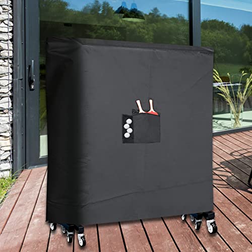 Coolrunner Ping Pong Table Cover - Waterproof Indoor & Outdoor, 420D Oxford Fabric for Folding & Flat Tables