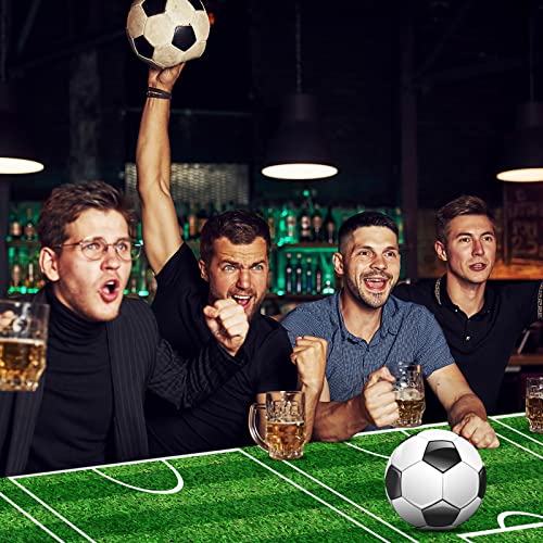 Mixweer 6 Pcs Soccer Tablecloths Soccer Birthday Party Decorations 54 x 108 Inch Sports Plastic Table Cover for Sports Ball Theme Outdoor Picnic Party Supplies