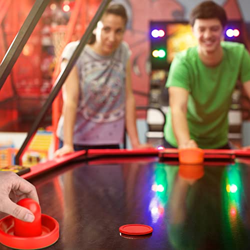 Coopay 24 Pieces Home Air Hockey Pucks 2.5 Inch Heavy Replacement Pucks for Game Tables Equipment Accessories, 12 Grams - color: Red
