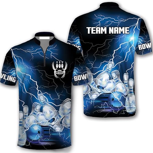 GABITA Personalized Bowling Jerseys for Men, Custom Bowling Shirts, Funny Bowling Shirts Gift for Bowler Team Player - color: A2