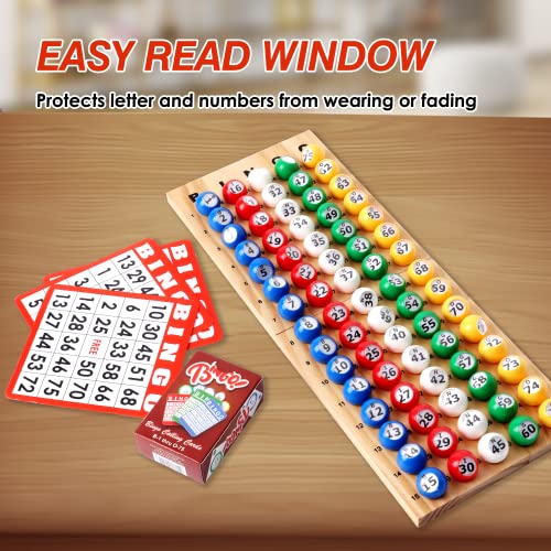 GSE Games & Sports Expert 7/8-Inch Bingo Balls, Multi-Color Replacement Bingo Game Balls with Easy Read Window for Parties, Prize Raffles - style: Multi-color Balls