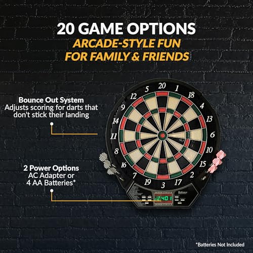 HathawayWinner's Choice 18-in Bristle Dartboard - color: Black/Multi, size: 20.5 inches (W) x 22.75 inches (H)
