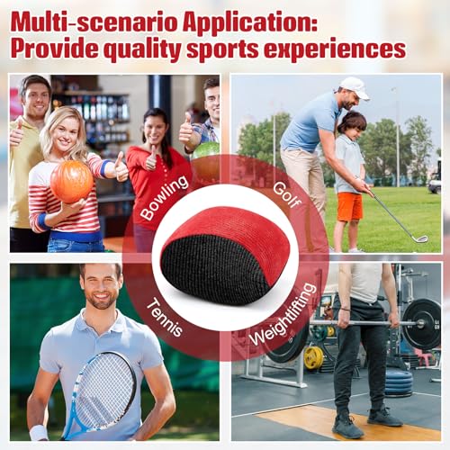 Lewtemi Microfiber Ultra Dry Bowling Grip Ball, 2 Pcs Microfiber Bowling Rosin Bags for Hands for Golf Lifting Rock Climbing Tennis Gymnastics - color: Red and Black
