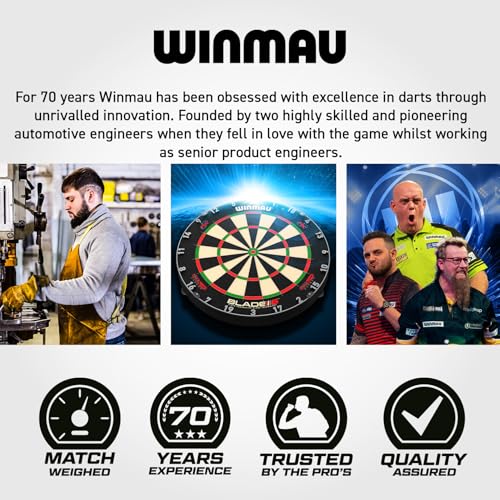 Winmau Professional Player - Alex Spellman Series - 90% Tungsten Darts Set with Dart Flights and Dart Shafts (Stems) - Available in Soft Tip 18g Barrel/20g Full Weight and Darts Metal Tip 22g & 24g - size: 18G - Soft Tip