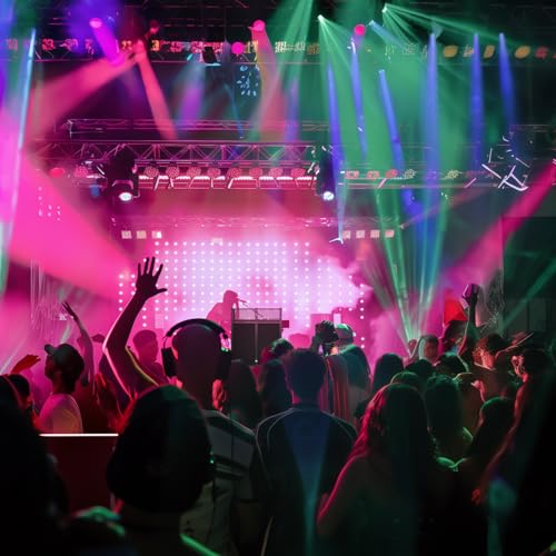 Portable DJ Booth Stand, 40" x 20" x 45" Foldable DJ Table with 8-Piece Black & White Lycra Scrim Facade, 200lbs Capacity Metal Event Booth with Corner Shelves, Cable Ports & Carry Bag - size: 40x20 with Triangle