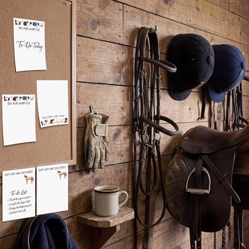 Ctosree 12 Pcs Sport Sticky Notes Paper Memo Pads for Locker Notes, to Do Lists, School Office Home, Gifts for Sport Lovers & Team Rewards (Equestrian) - style: Equestrian