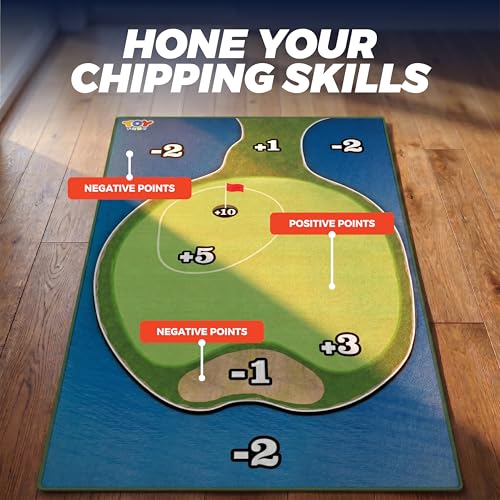 TOY Life Golf Chipping Game Set –Golf Sticky Battle Mat with 20 Sticky Balls & Hitting Mat, Fun Backyard Chip Game for Adults & Kids, Indoor/Outdoor Play - style: Golf Island Style