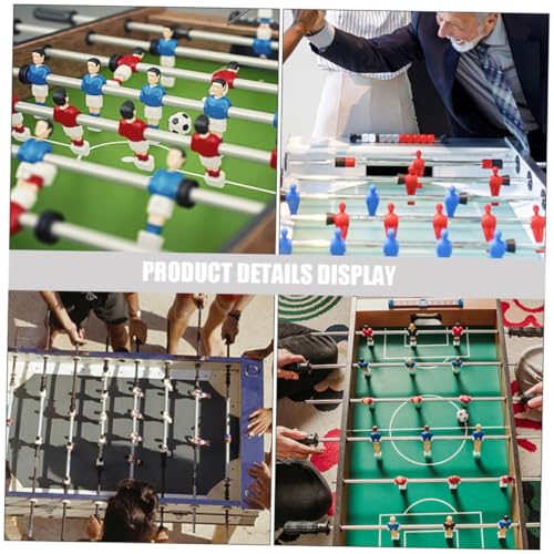 SUPVOX 4Pcs Foosball Rods Replacement Parts: 8mm Diameter Iron Soccer Poles for 0.5m Table Football Machine - Heavy Duty Metal Operation Bars for Kids Mini Foosball Table (No Handles)