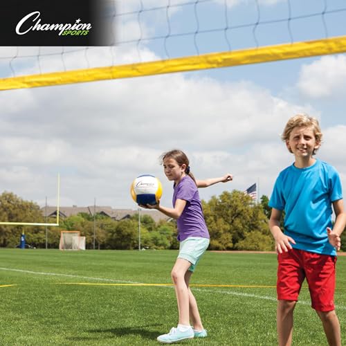 Champion Sports Outdoor Game Sets – Volleyball, Badminton, Tetherball, Bocce & Croquet - style: Volleyball
