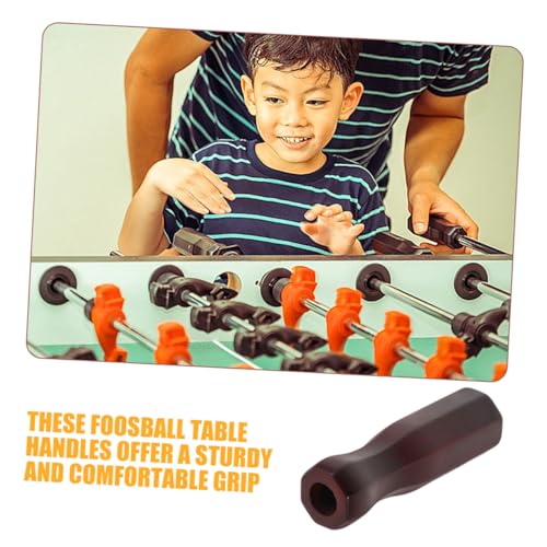 BESTonZON 2pcs Table Soccer Part Solid Wood Handles Replacement Foosball Machine Rods Enhance Grip Stability