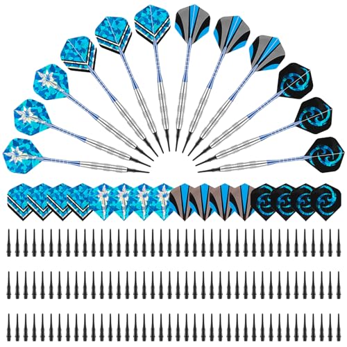 Soft Tip Darts Set 12 Pack 18 Grams Darts Soft Tip Set Professional Darts Bar Dart Plastic Tip Darts Set for Dartboard