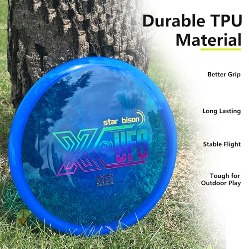 X-UFO Disc Golf Starter Set - 3 Piece Professional Disc Golf Set for Beginners, Lightweight & Portable, Putter Driver Midrange 170g-173g - color: TPU-3SETE8