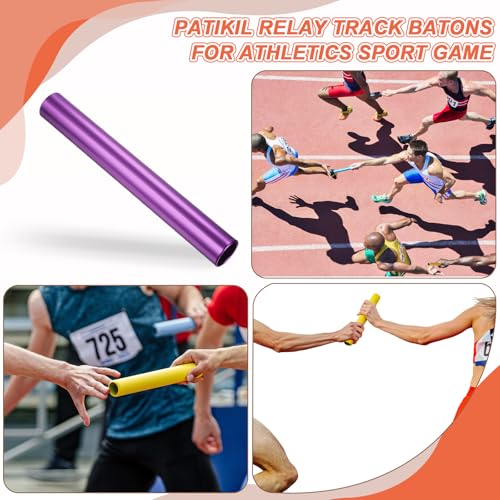 PATIKIL Relay Track Baton, Aluminum Alloy Tube Field Running Race Stick for Outdoor Athletics Sport Game Tool - color: Gold