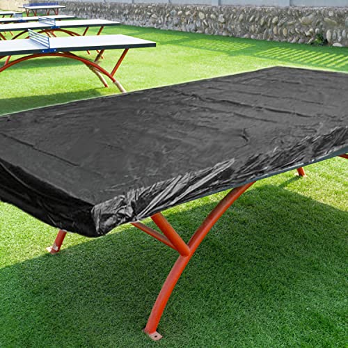 Lmaray 110 By 59 Inches Flat Ping Pong Table Cover, Black, Waterproof, 210D Breathable Oxford Cloth, Dust Proof for Indoor Outdoor