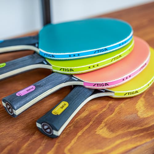STIGA Pure Color Advance Performance-Level Table Tennis Racket (Yellow) - color: Green