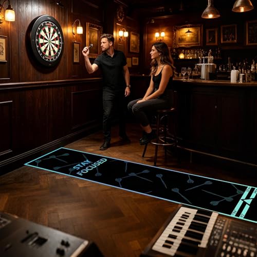 Genérico Dart Mat – Non-Slip Velvet with Portable Launch Line, Dart Mats, Game Room, Tournament, Sports Club, Office, Rest Room, - size: A