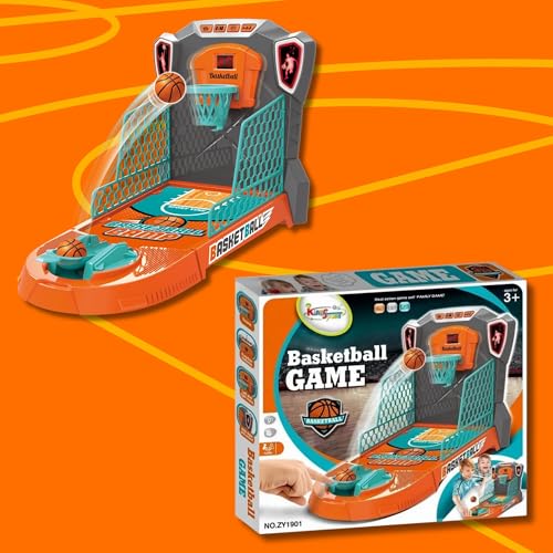 Tabletop Basketball Game – Compact Mini Desktop Arcade, Moving Target Indoor Desk Game with Electronic Scoring, Lights & Sound, Skill-Building Game for Kids Ages 3+