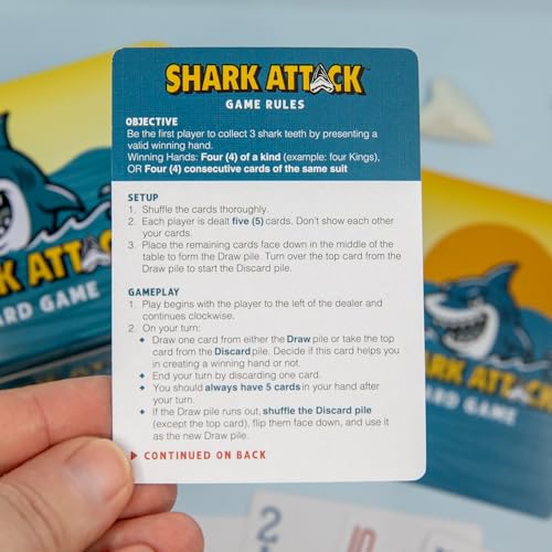 Shark Attack Card Game Beach Travel Family 2 to 6 Players