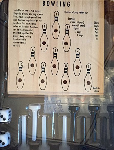 Refinery And Co. Tabletop Wooden Mini Bowling Game