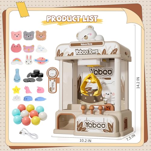 ORANGE OCEAN Large Claw Machine for Kids Girls Boys, Toy Claws Machine with Sound & Light, Vending Machine for 4 5 6 7 8 Years Old Girls, Idea Birthday Gifts for Kids Ages 3-5 4-6 4-8 - style: Bears