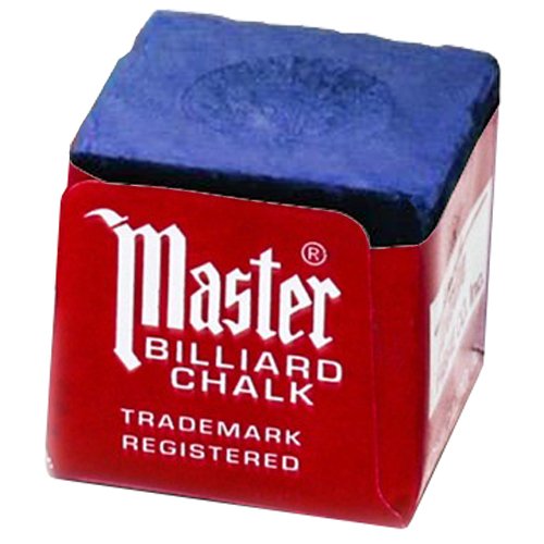 Master Billiard Pool Chalk, Pack of 144 Cubes, Blue, with Protective Box - Professional Billiards Chalk for Smooth, Even Coating on Cue Tip - Pool Table Accessories Gifts for Men