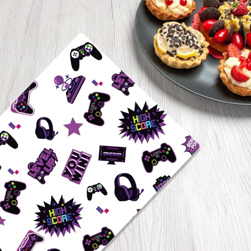 Purple Video Game Party Tablecloth Gamer Birthday Party Supplies Level Up Decorations High Score Video Gaming Theme Table Cover for Dining Banquet Fiesta Picnic Anniversary Wedding Party Decorations - size: Purple