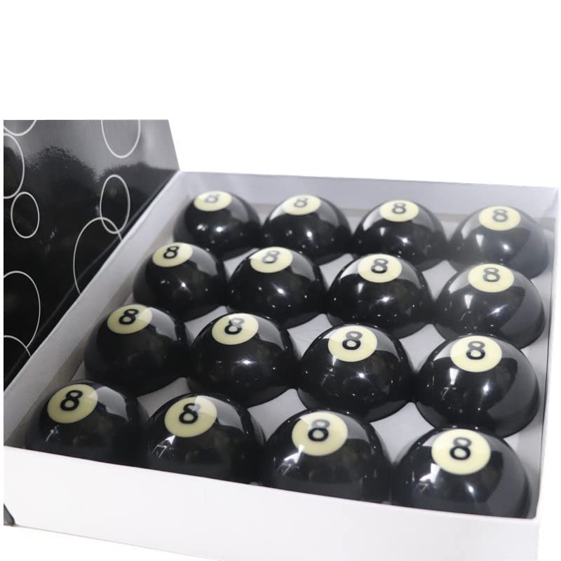 2-1/4" Regulation Size Billiard #8 Pool Ball Replacement Set