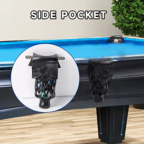 GSE Games & Sports Expert Set of 6 Heavy Duty PU Leather Billiard Pool Table Pockets, Billiard Pool Table Accessories (Several Colors & Styles Available) - color: Black - Shield