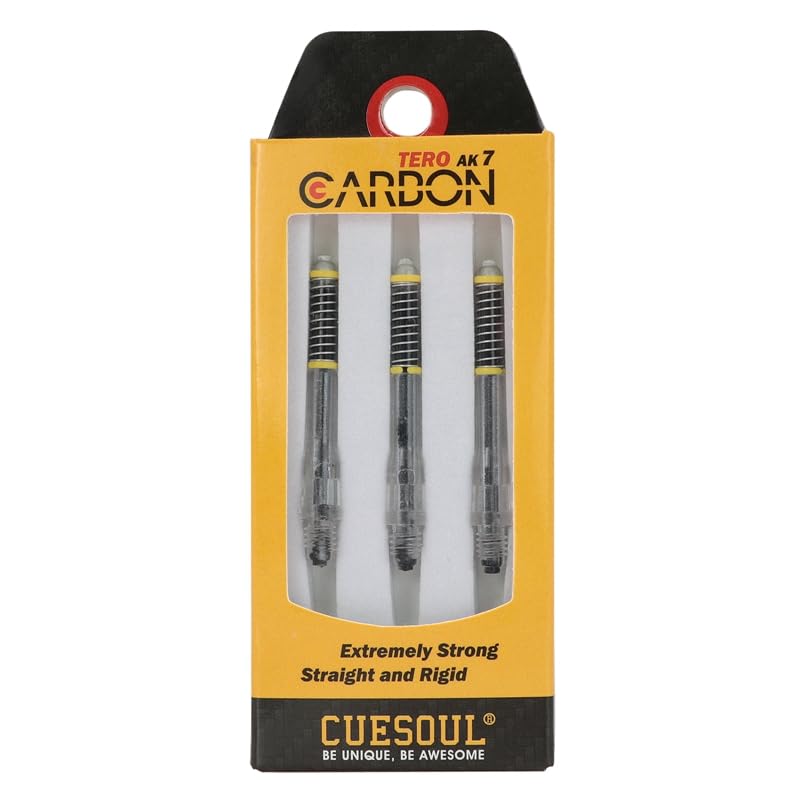 CUESOUL TERO AK7 Carbon Dart Shafts/Stem Built-in Spring Telescopic,Set of 3 pcs - size: D-37mm